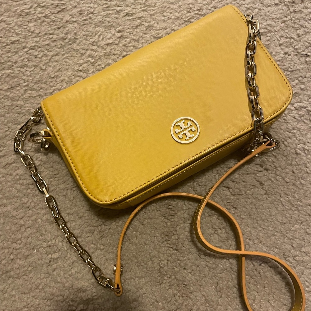 Tory Burch crossbody yellow - barely used
